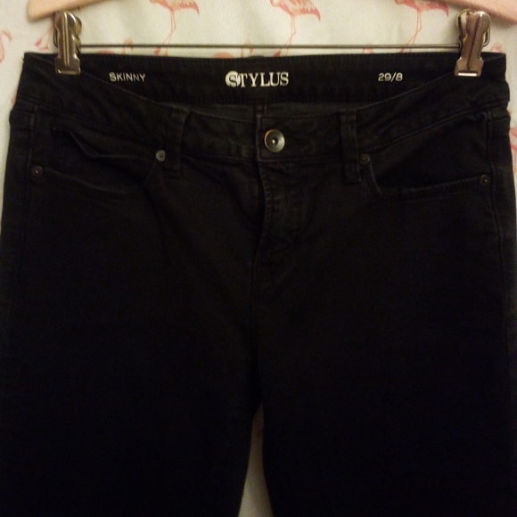 Stylus Black Skinny Jeans Stretch Size 8 - Picture 6 of 9